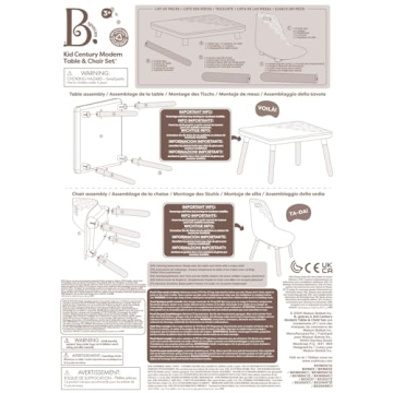 B. toys Stylish Table and Chair Set for Toddlers