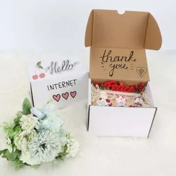 ZBEIVAN 6x4x4 White Shipping Boxes Set of 20, Corrugated Cardboard Mailer Boxes for Packaging Small Business Mailing Gifts