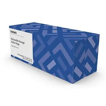 Amazon Brand - Solimo Gallon Double Zipper Food Storage Bags, 120 Count (Pack of 1)