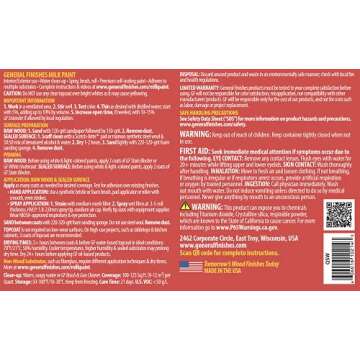 General Finishes Water Based Milk Paint, 1 Quart, Snow White