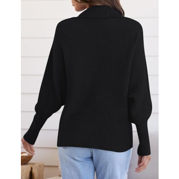 ZESICA Women's Stylish Fall Knit Pullover Sweater