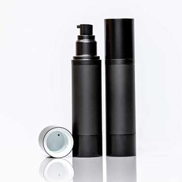 Cherish Refillable 50ml Matte Black Airless Pump Bottle