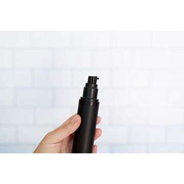 Cherish Refillable 50ml Matte Black Airless Pump Bottle