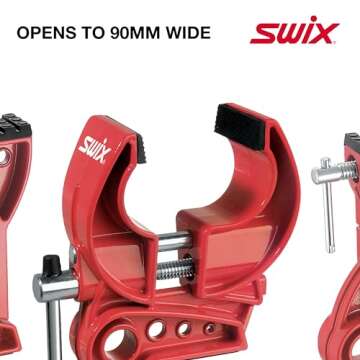 SWIX T149-50 Ski Vise With 50mm Wide Jaws | Durable Adjustable Clamps For Waxing And Tuning Alpine & Downhill Skis
