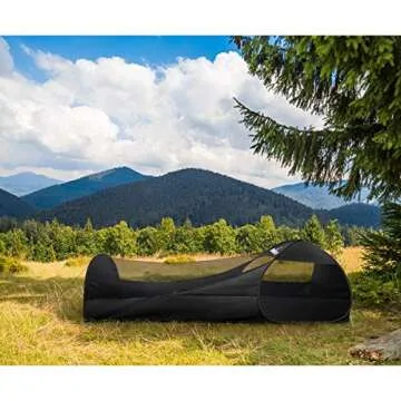 L RUNNZER Single Camping Tent, Pop-Up Net with Upgraded Mesh for Sleeping Outdoor Camping Traveling