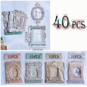 40 Sheets Vintage Lace Scrapbook Paper for Creative Projects