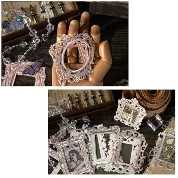 40 Sheets Vintage Lace Scrapbook Paper for Creative Projects