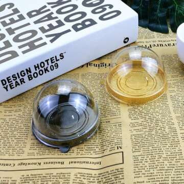 PRALB 100-Pack Mini Cupcake Boxes for Pastries and Desserts