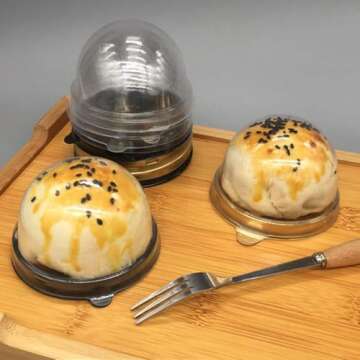 PRALB 100-Pack Mini Cupcake Boxes for Pastries and Desserts