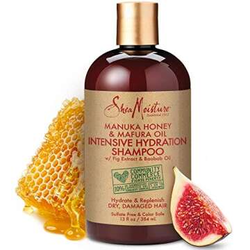 Shea Moisture Manuka Honey & Mafura Oil Intensive Hydration Shampoo 13 Fl Oz (Pack of 2)