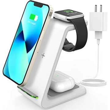 JoyGeek 3-in-1 Wireless Charging Station for Easy Charging