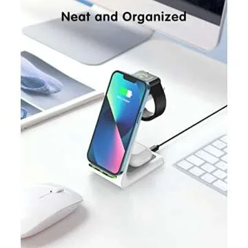 JoyGeek 3-in-1 Wireless Charging Station for Easy Charging