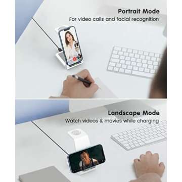 JoyGeek 3-in-1 Wireless Charging Station for Easy Charging