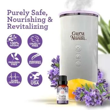 GuruNanda Lavender Essential Oil - 100% Pure, Natural & Undiluted Aromatherapy Oil for Diffusers, Massage & DIY Recipes - Helps to Relax (2x0.5 Fl Oz)