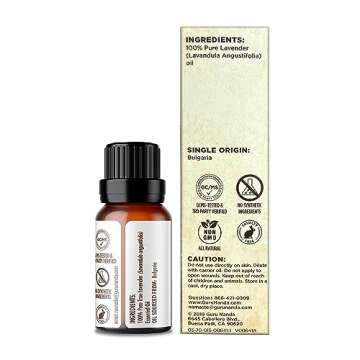 GuruNanda Lavender Essential Oil - 100% Pure, Natural & Undiluted Aromatherapy Oil for Diffusers, Massage & DIY Recipes - Helps to Relax (2x0.5 Fl Oz)