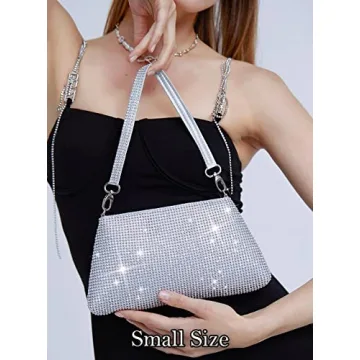 YIKOEE Rhinestone Bling Clutch Purse for Women