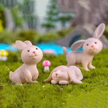 MAOMIA Rabbit Figures for Kids Cake Toppers Fun