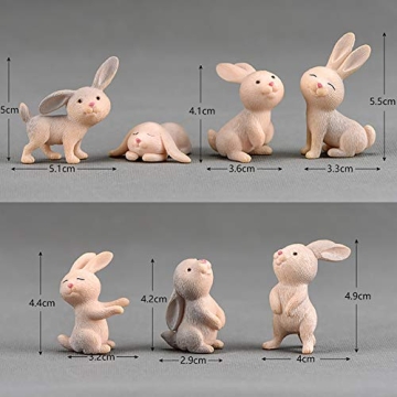 MAOMIA Rabbit Figures for Kids Cake Toppers Fun
