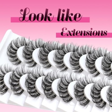 Veleasha Russian Strip Lashes - 10 Pairs of D Curl Beauty
