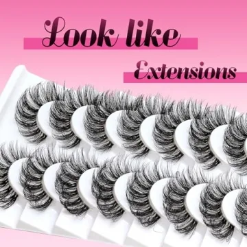 Veleasha Russian Strip Lashes - 10 Pairs of D Curl Beauty
