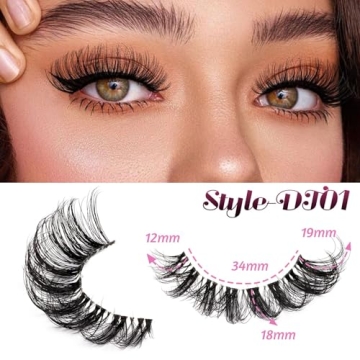 Veleasha Russian Strip Lashes - 10 Pairs of D Curl Beauty