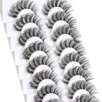 Veleasha Russian Strip Lashes - 10 Pairs of D Curl Beauty