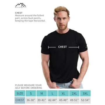 Merino.tech Merino Wool T-Shirt Mens - 100% Organic Merino Wool Undershirt Lightweight Base Layer (Woodland Grey Blue, Medium)