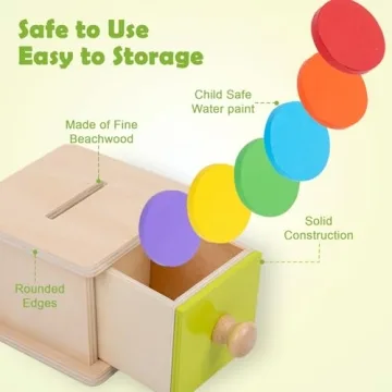 Adena Montessori Coin Box for Babies - Fun & Educational