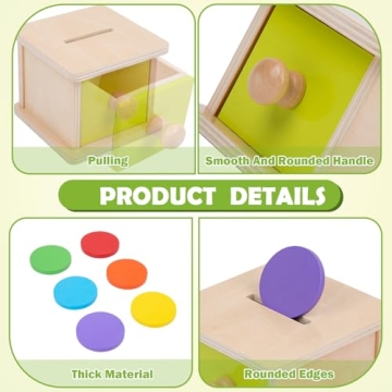 Adena Montessori Coin Box for Babies - Fun & Educational