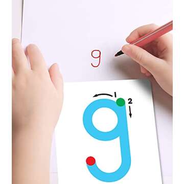 Key Education 26-Piece Textured Touch and Trace Cards Lowercase Letters, Color-Coded Letter Tracing Flash Cards, Multisensory Alphabet Cards for Letter Recognition, Practice Alphabet Writing