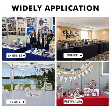 Nasitos 2 Pack Beige 6ft Table Cloths for Events