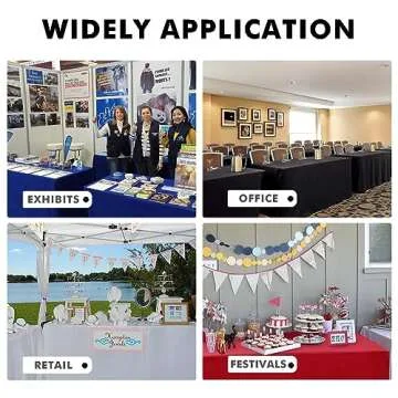 Nasitos 2 Pack Beige 6ft Table Cloths for Events