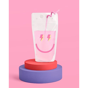 Colorful Preppy Party Drink Pouches for Every Celebration