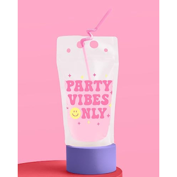 Colorful Preppy Party Drink Pouches for Every Celebration