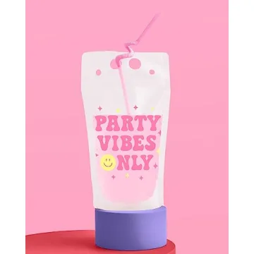 Colorful Preppy Party Drink Pouches for Every Celebration