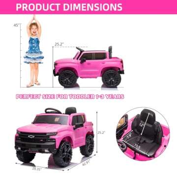Bopilon 12V Chevy Silverado Electric Car for Kids