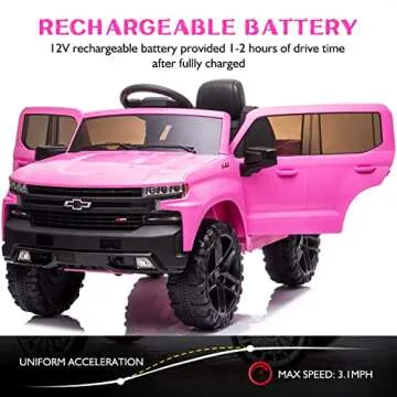 Bopilon 12V Chevy Silverado Electric Car for Kids