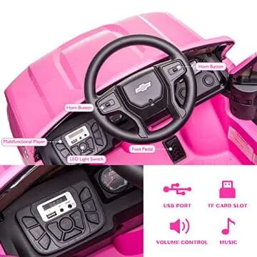 Bopilon 12V Chevy Silverado Electric Car for Kids