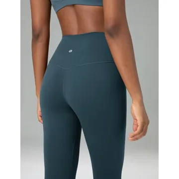 Colorfulkoala Women's Dreamlux High Waisted Workout Leggings 25" Inseam 7/8 Length Yoga Pants (L, Dark Jasper)