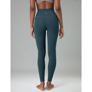 Colorfulkoala Women's Dreamlux High Waisted Workout Leggings 25" Inseam 7/8 Length Yoga Pants (L, Dark Jasper)