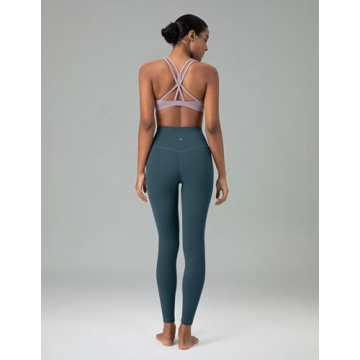 Colorfulkoala Women's Dreamlux High Waisted Workout Leggings 25" Inseam 7/8 Length Yoga Pants (L, Dark Jasper)