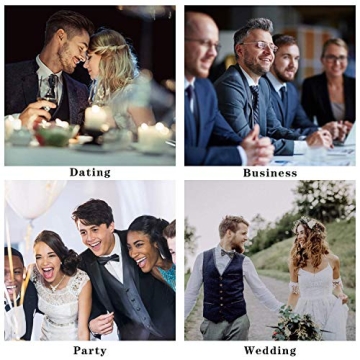 Black Woven Tie and Pocket Square Set for Men