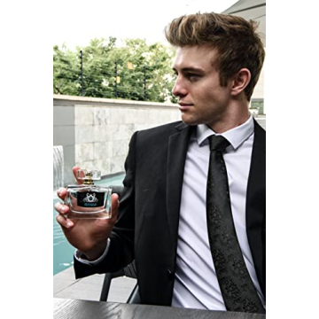 Black Woven Tie and Pocket Square Set for Men