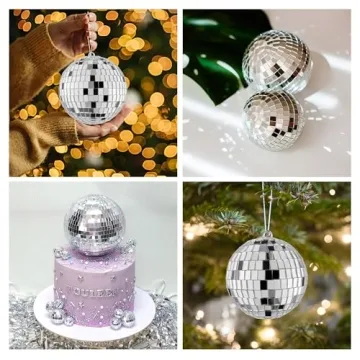 4 PCS Reflective Disco Ball Decorations for Parties