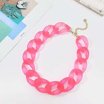 Stylish Firstmeet Chunky Acrylic Necklace for Everyone