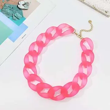 Stylish Firstmeet Chunky Acrylic Necklace for Everyone