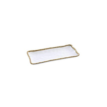Pampa Bay Golden Salerno Small Rectangular Tray - Perfect for Entertaining