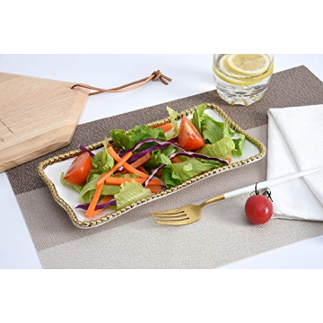 Pampa Bay Golden Salerno Tray for Elegant Serving