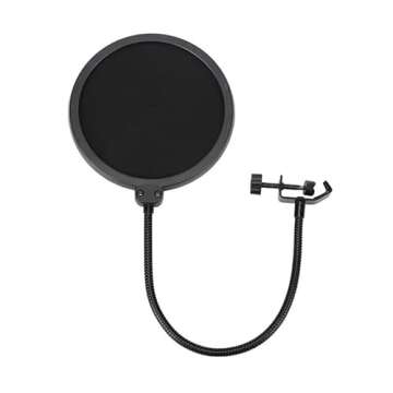 LIUSM Microphone Pop Filter Screen with Gooseneck Arm