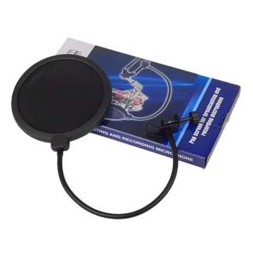 LIUSM Microphone Pop Filter Screen with Gooseneck Arm